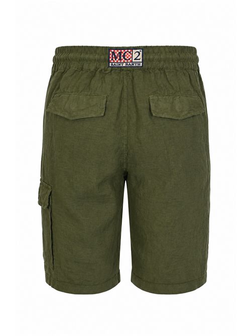 Bermuda Marseille in lino Military Mc2 Saint Barth | MRE000200144L
